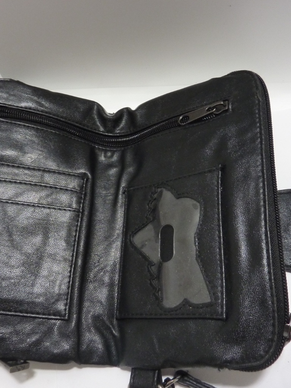Fox Racing VINTAGE Black Faux Leather TRAVEL WRISTLET Wallet with Metal Emblem - Picture 11 of 11